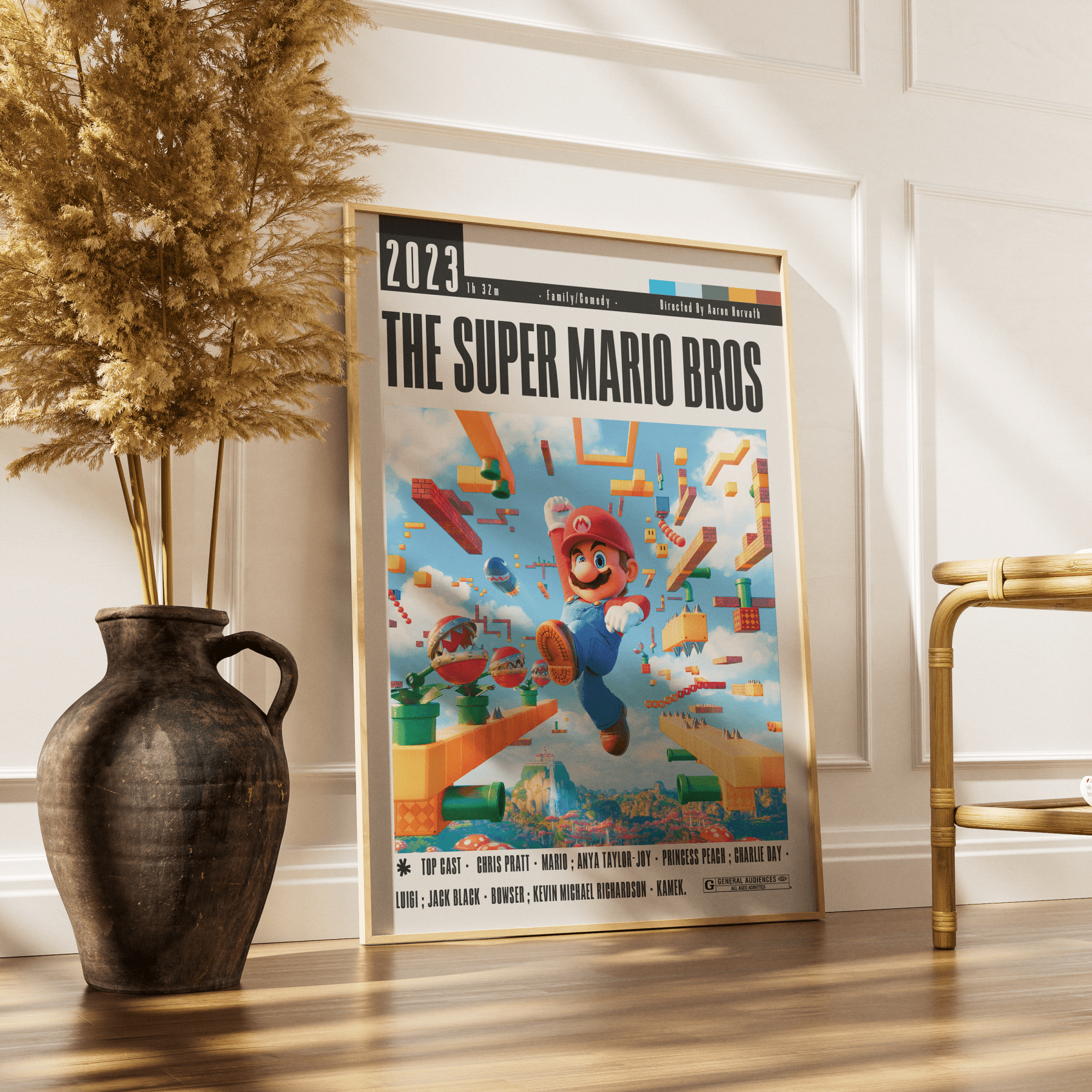 The Super Mario Bros 2023 Poster - 98typesModern Minimal Movies