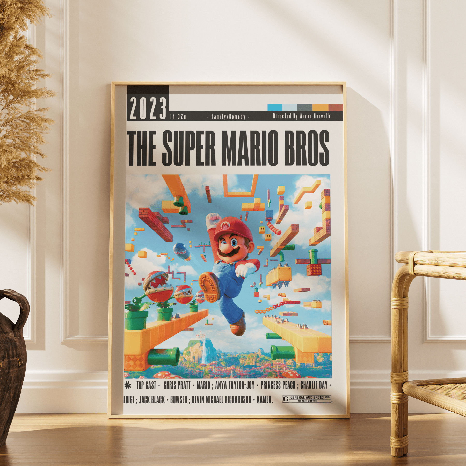 The Super Mario Bros 2023 Poster - 98typesModern Minimal Movies