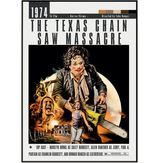 The Texas Chainsaw Massacre 1974 Movie Poster - 98typesModern Minimal Movies