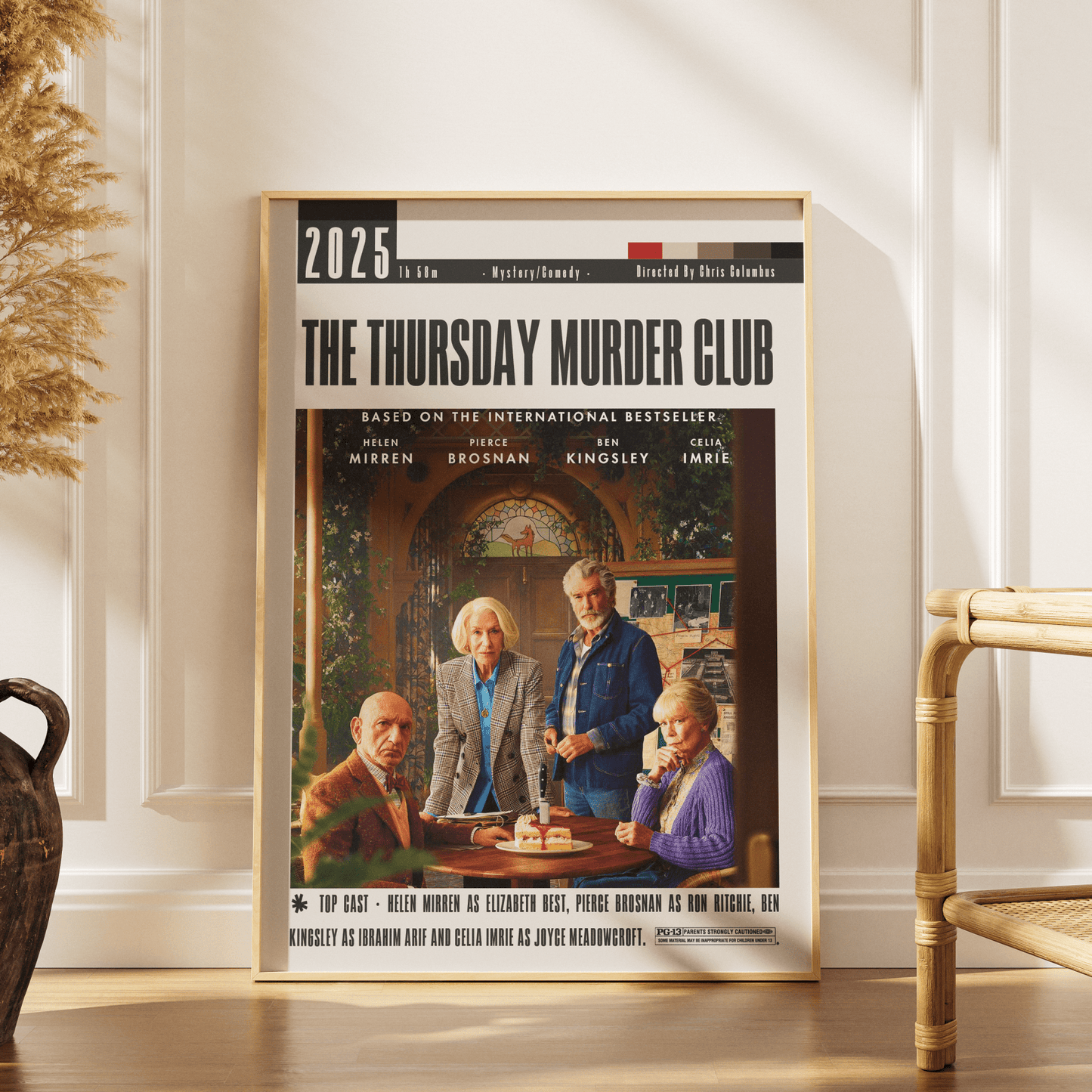 The Thursday Murder Club (2025) Film Poster - 98typesModern Minimal Movies