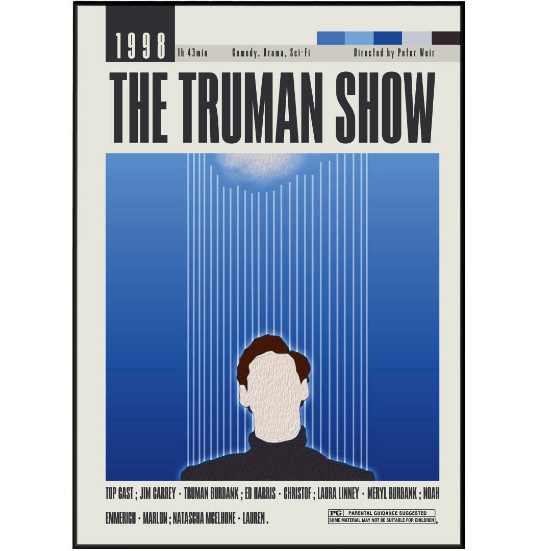 The Truman Show Poster | Peter Weir Movies - 98typesModern Minimal Movies