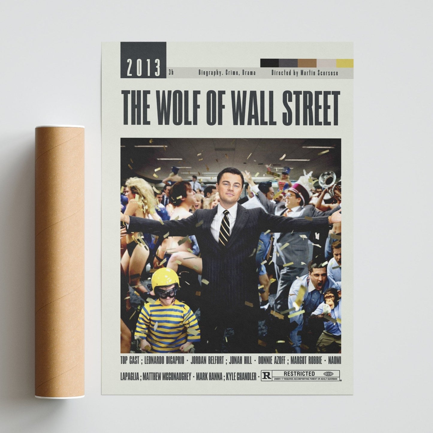 The Wolf of Wall Street Poster | Martin Scorsese Movies - 98typesModern Minimal Movies