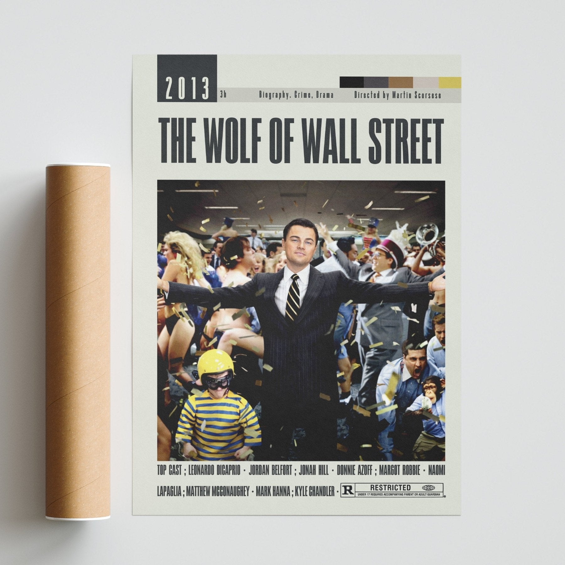 The Wolf of Wall Street Poster | Martin Scorsese Movies - 98typesModern Minimal Movies