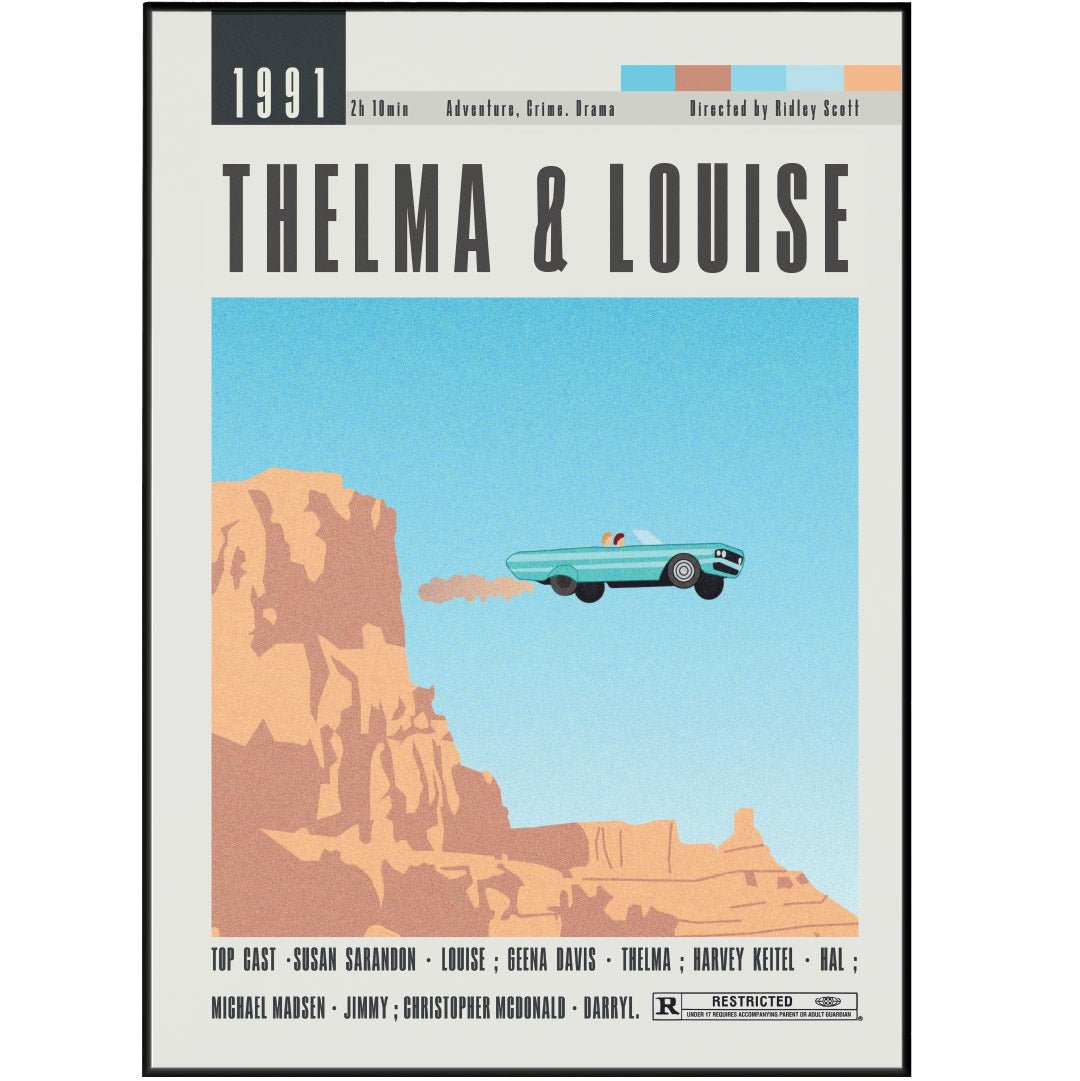 Thelma and Louise Poster | Ridley Scottn Movies - 98typesModern Minimal Movies