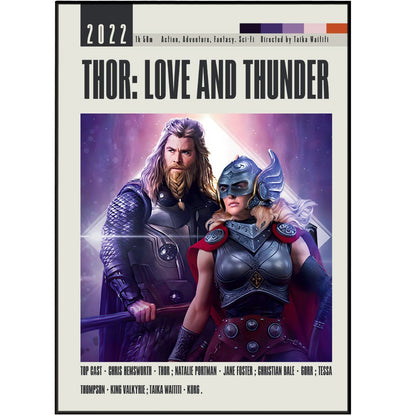 Thor: Love and Thunder Poster | Taika Waititi Movies - 98typesModern Minimal Movies