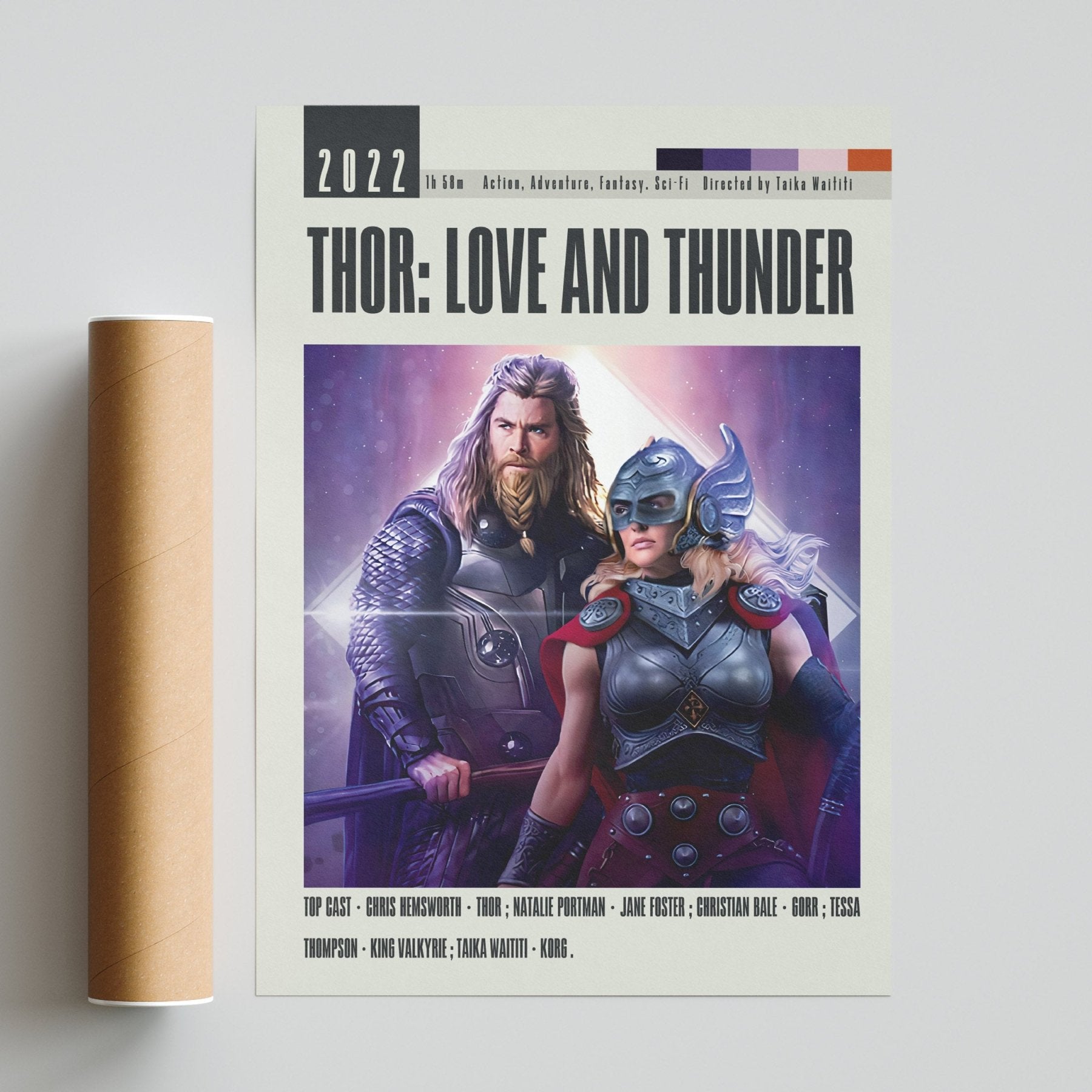 Thor: Love and Thunder Poster | Taika Waititi Movies - 98typesModern Minimal Movies