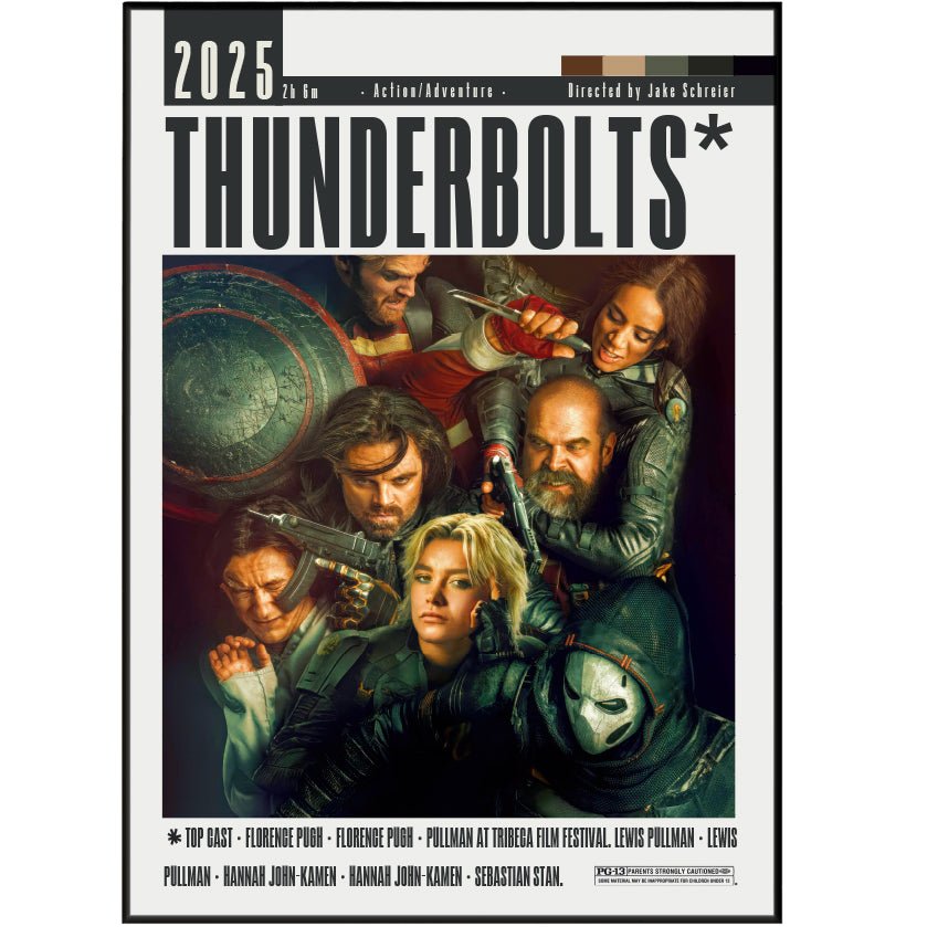 Thunderbolts 2025 Movie Posters - 98typesModern Minimal Movies