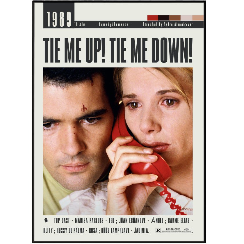 Tie Me Up! Tie Me Down! (1990) Movie Poster - 98typesModern Minimal Movies