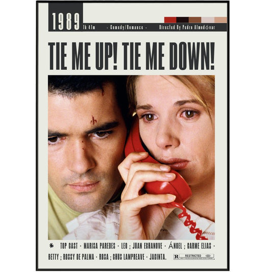 Tie Me Up! Tie Me Down! (1990) Movie Poster - 98typesModern Minimal Movies