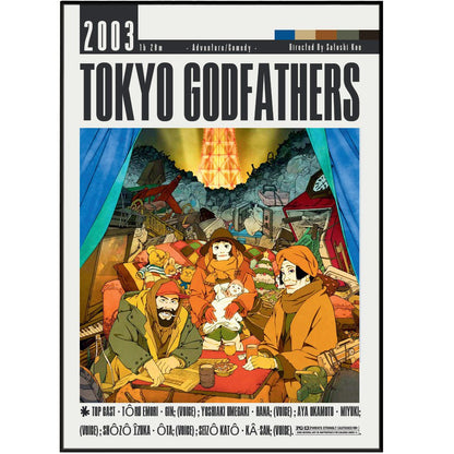 Tokyo Godfathers (2003) Movie Posters - 98typesModern Minimal Movies