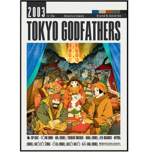 Tokyo Godfathers (2003) Movie Posters - 98typesModern Minimal Movies
