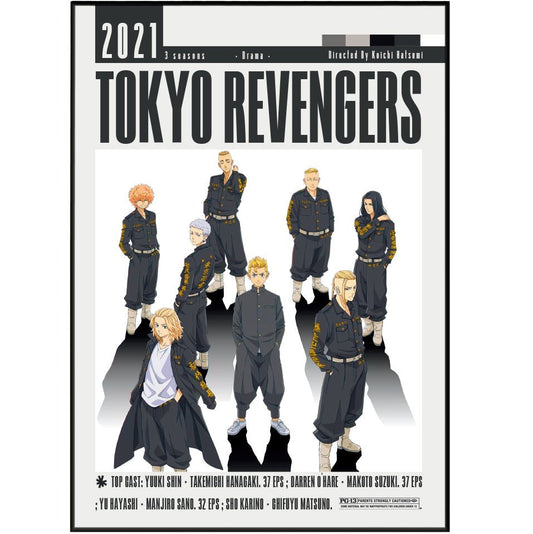 Tokyo Revengers Film Poster - 98typesModern Minimal Movies