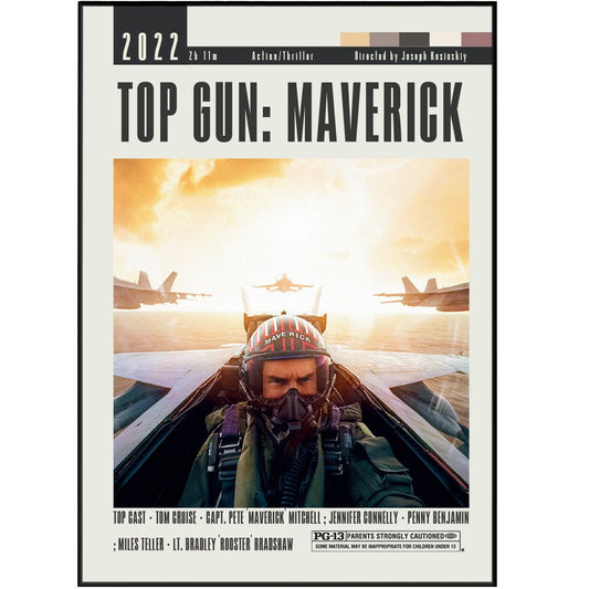 Top Gun: Maverick Poster | Joseph Kosinski Movies - 98typesModern Minimal Movies