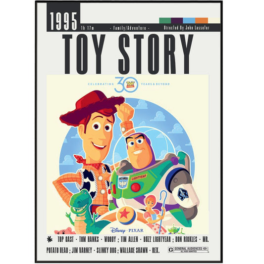 Toy Story (1995) Movie Poster - 98typesModern Minimal Movies
