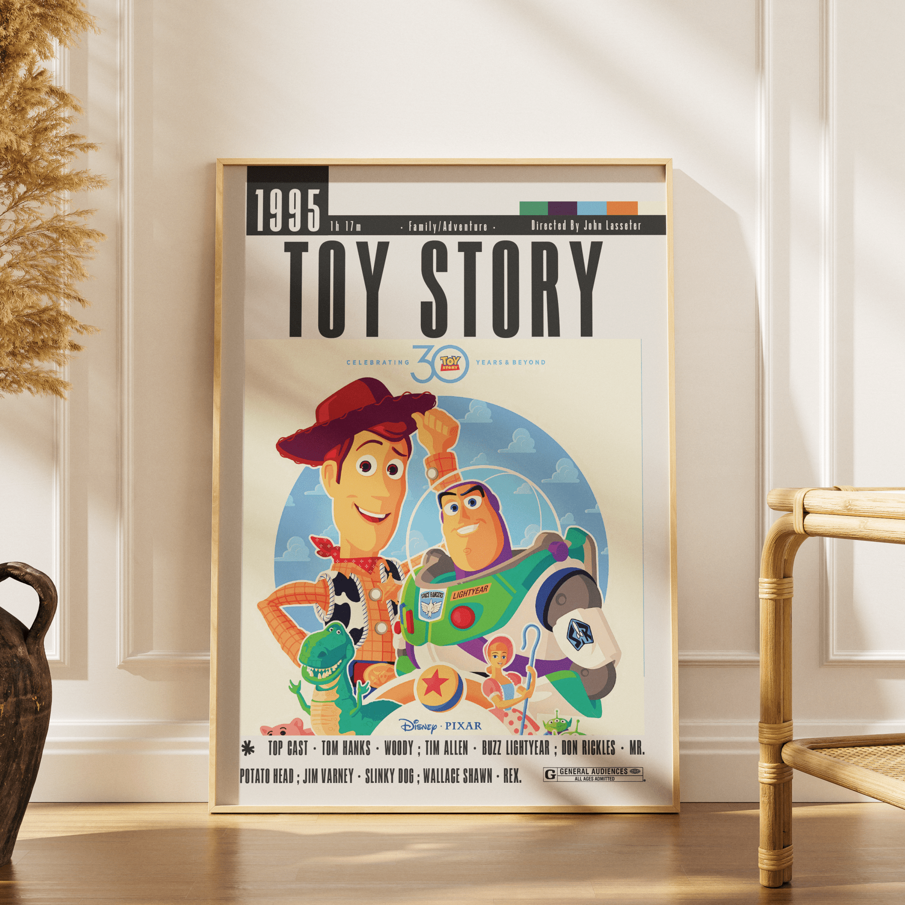 Toy Story (1995) Movie Poster - 98typesModern Minimal Movies