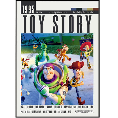 Toy Story (1995) Movie Posters - 98typesModern Minimal Movies