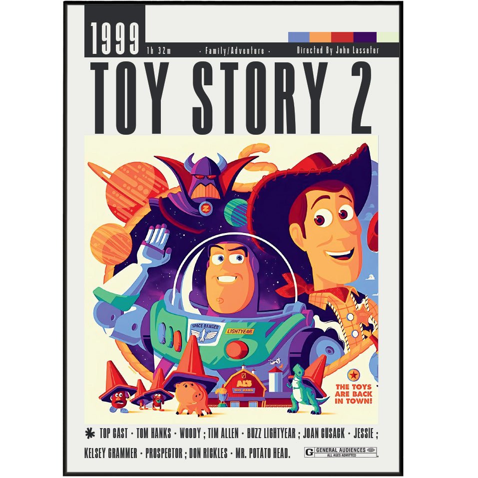 Toy Story 2 (1999) Movie Posters - 98typesModern Minimal Movies