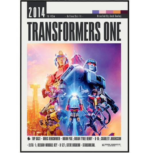 Transformers One (2024) Movie Poster - 98typesModern Minimal Movies