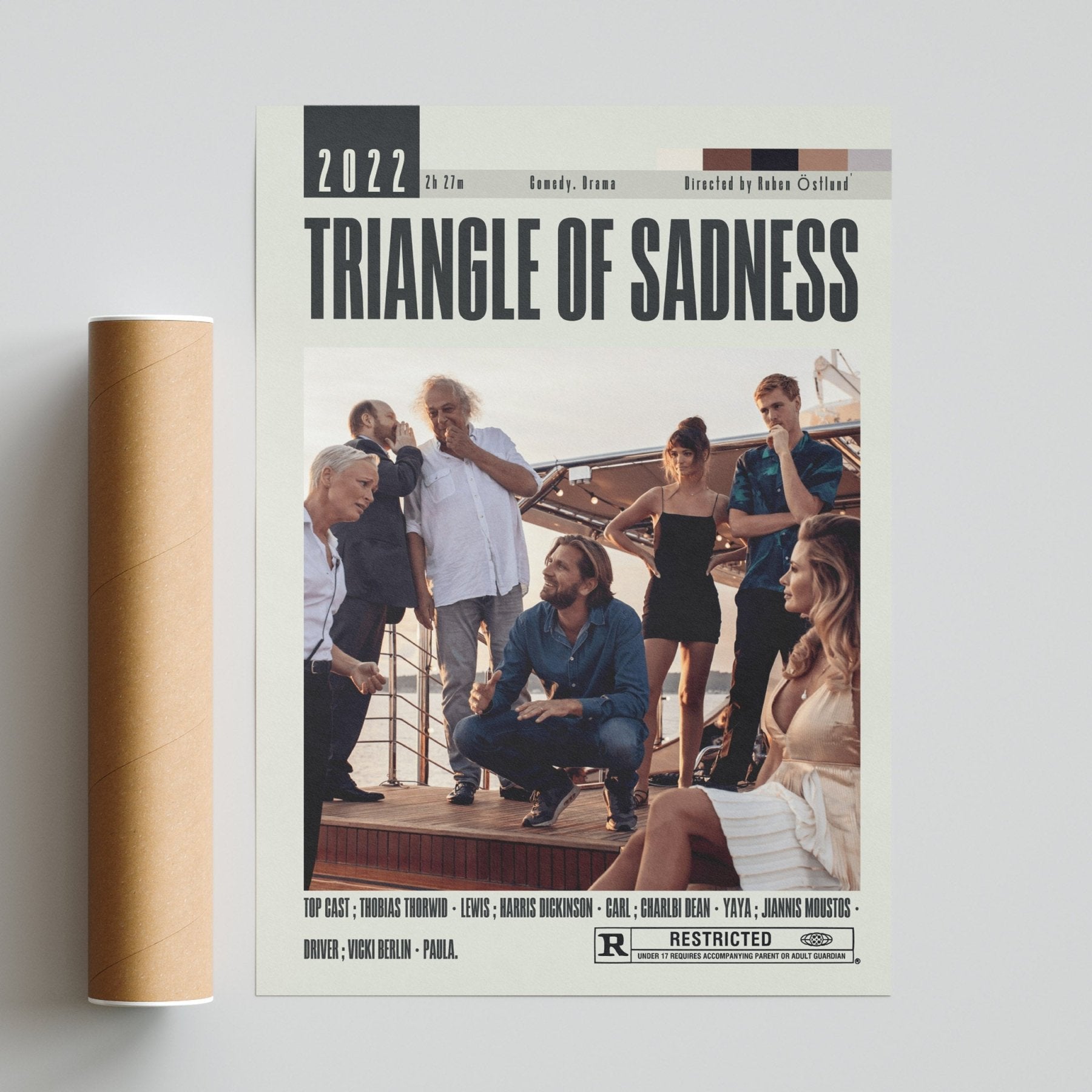 Triangle of Sadness Poster | Ruben Östlund Movies - 98typesModern Minimal Movies