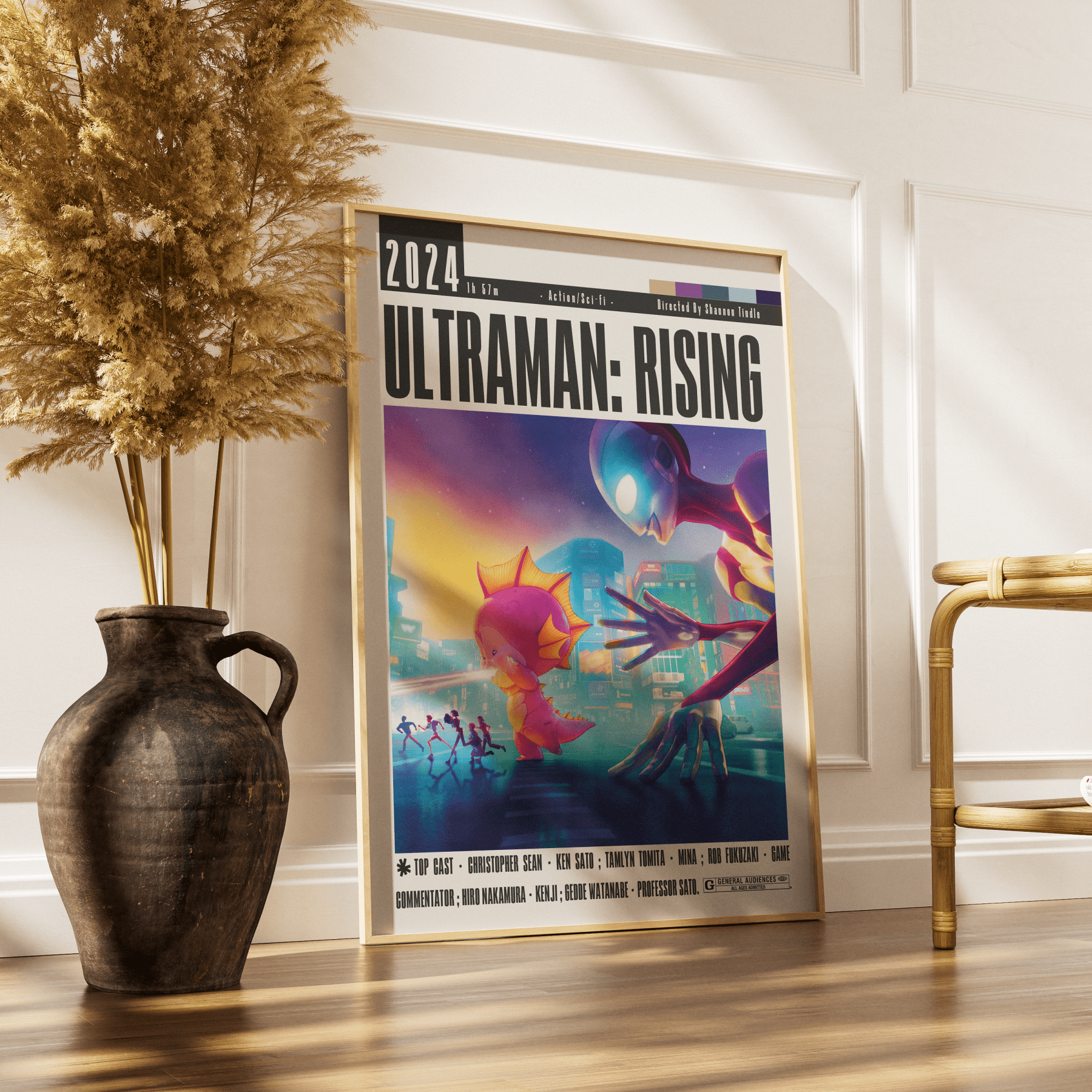 Ultraman: Rising (2024) Movie Poster - 98typesModern Minimal Movies