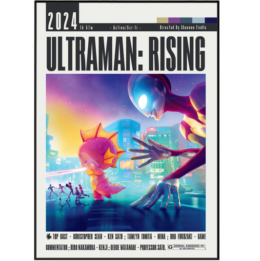 Ultraman: Rising (2024) Movie Poster - 98typesModern Minimal Movies