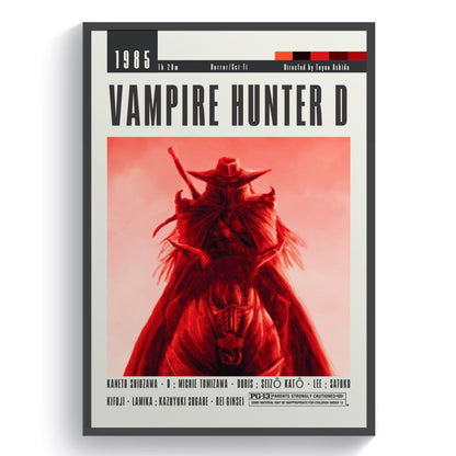 Vampire Hunter Movie | Classic Anime Film Posters - 98typesModern Minimal Movies