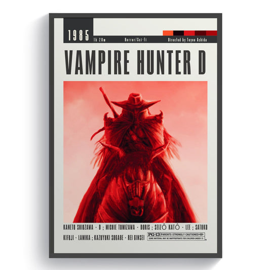 Vampire Hunter Movie | Classic Anime Film Posters - 98typesModern Minimal Movies