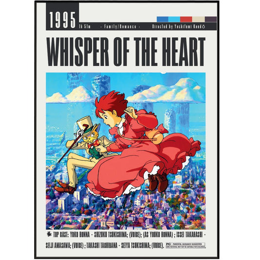 Whisper of the heart Film Poster - 98typesModern Minimal Movies