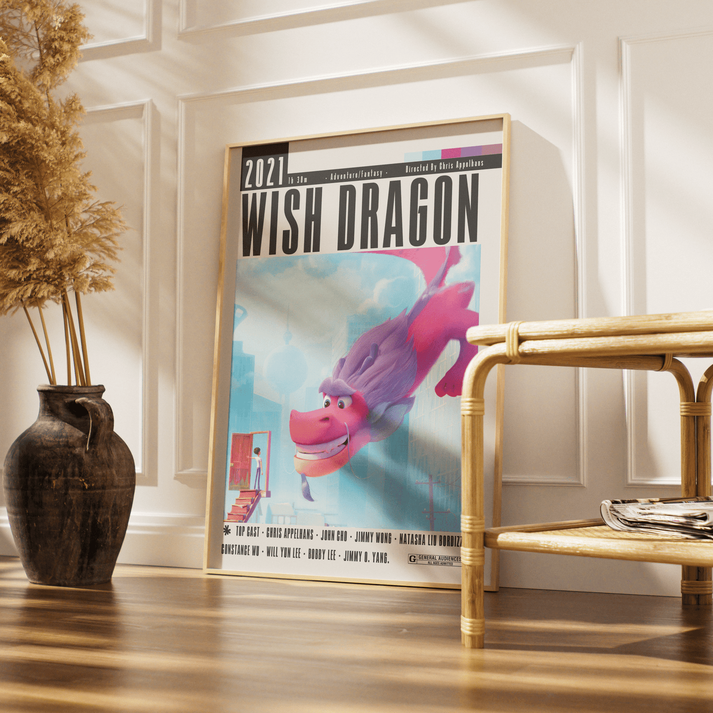 Wish Dragon (2021) Movie Poster - 98typesModern Minimal Movies