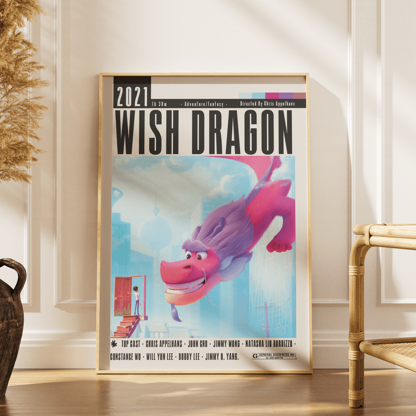 Wish Dragon (2021) Movie Poster - 98typesModern Minimal Movies