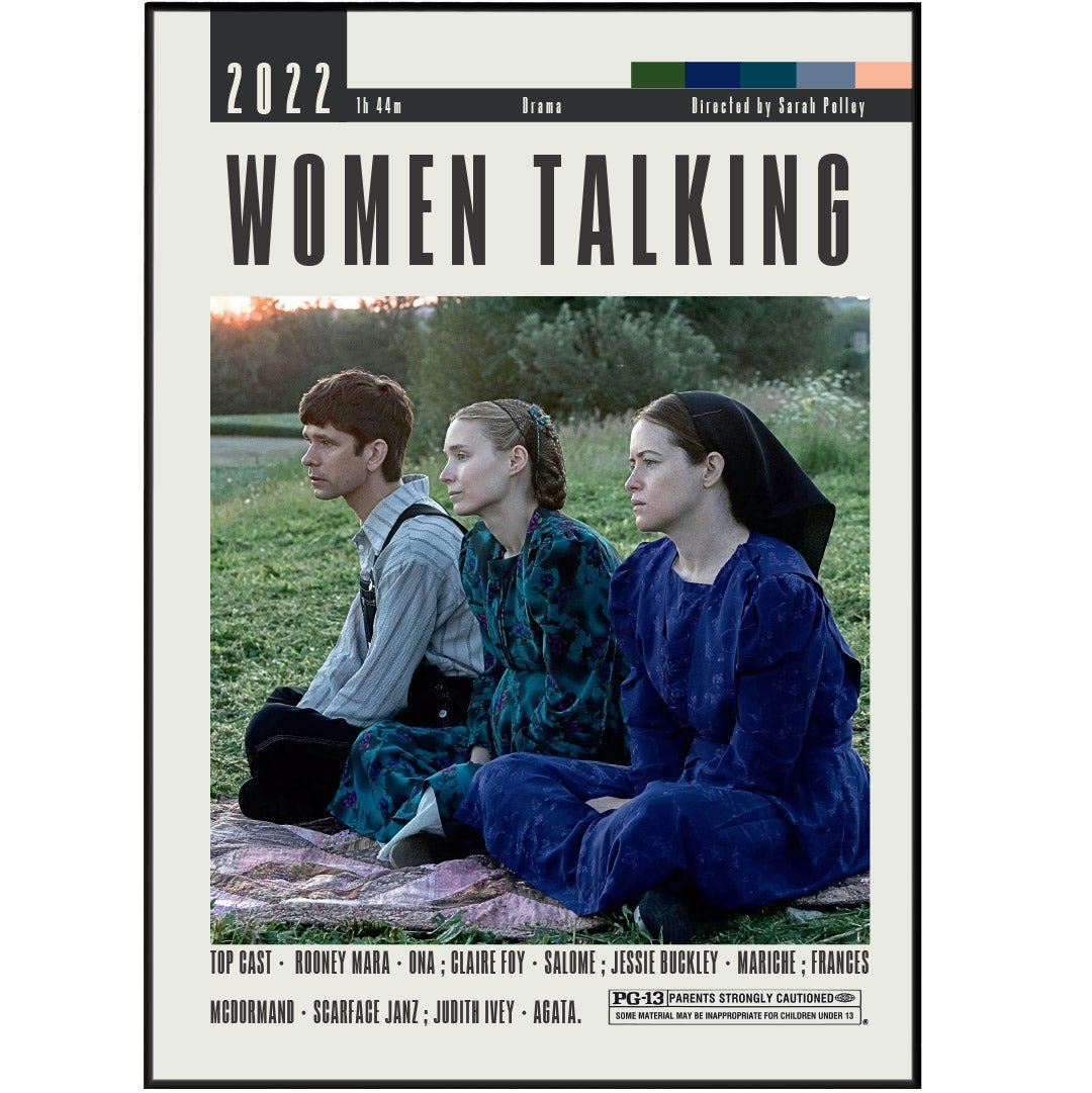 Women Talking Poster | Sarah Polley Movies - 98typesModern Minimal Movies