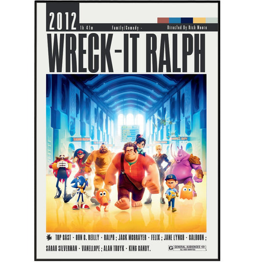 Wreck - It Ralph (2012) Movie Poster - 98typesModern Minimal Movies