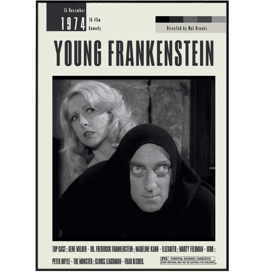 Young Frankenstein Poster | Mel Brooks Movies - 98typesModern Minimal Movies