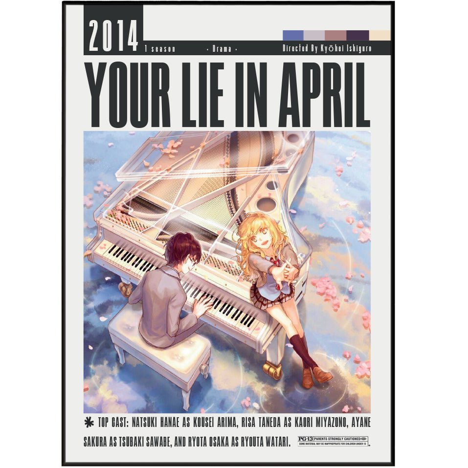 Your Lie in April Film Posters - 98typesModern Minimal Movies