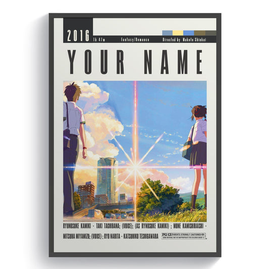 YOUR NAME Movie | Classic Anime Film Posters - 98typesModern Minimal Movies