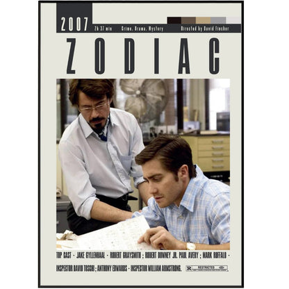 Zodiac Poster | David Fincher Movies - 98typesModern Minimal Movies