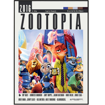 Zootopia (2016) Movie Poster - 98typesModern Minimal Movies