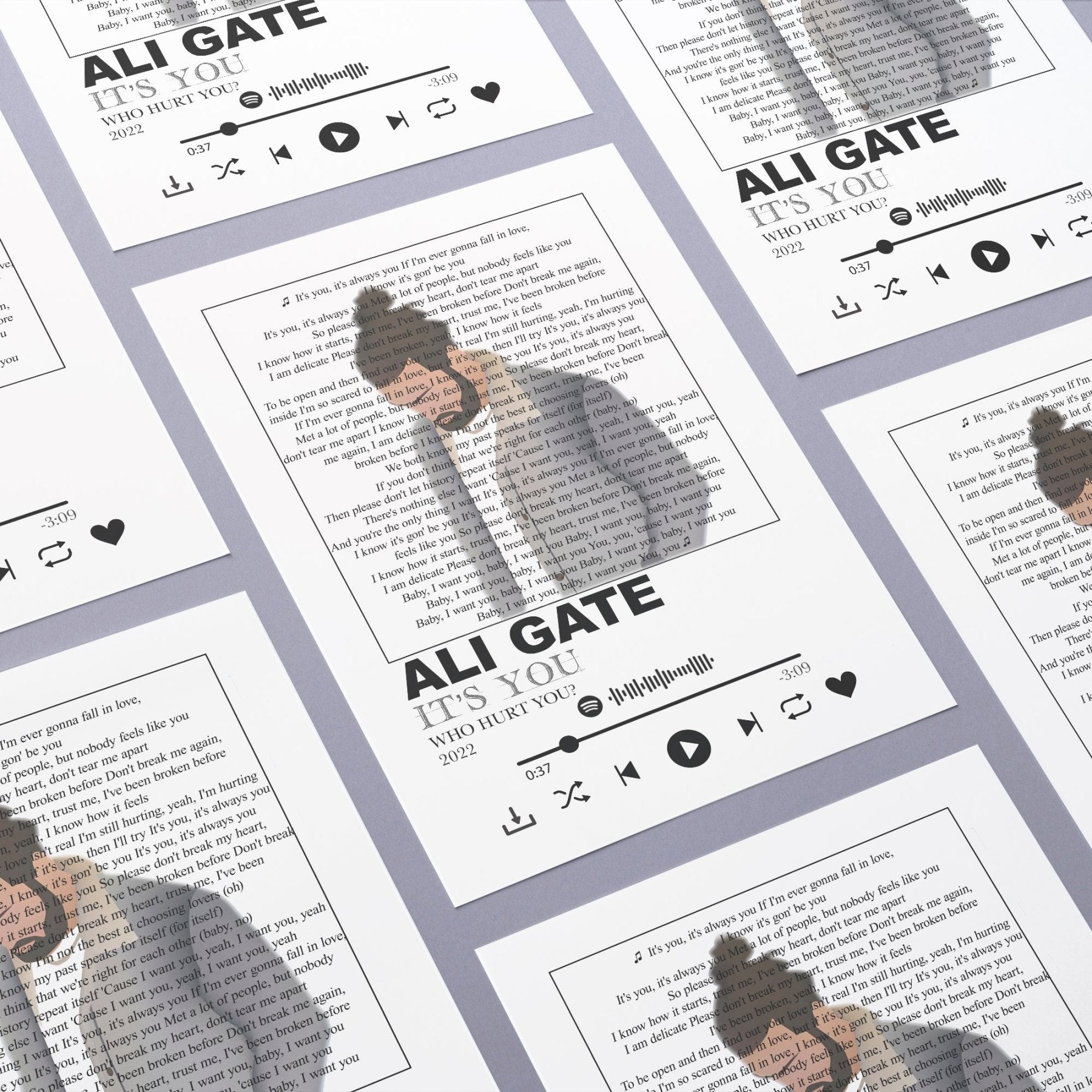 Ali Gatie - it's you lyrics Poster - 98typesMusic