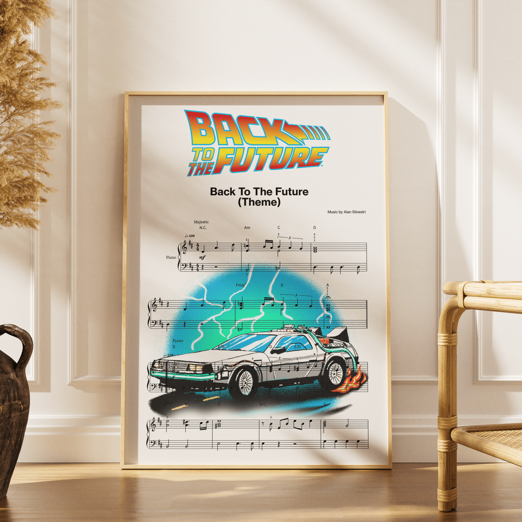Back To The Future - Theme Poster - 98typesMusic