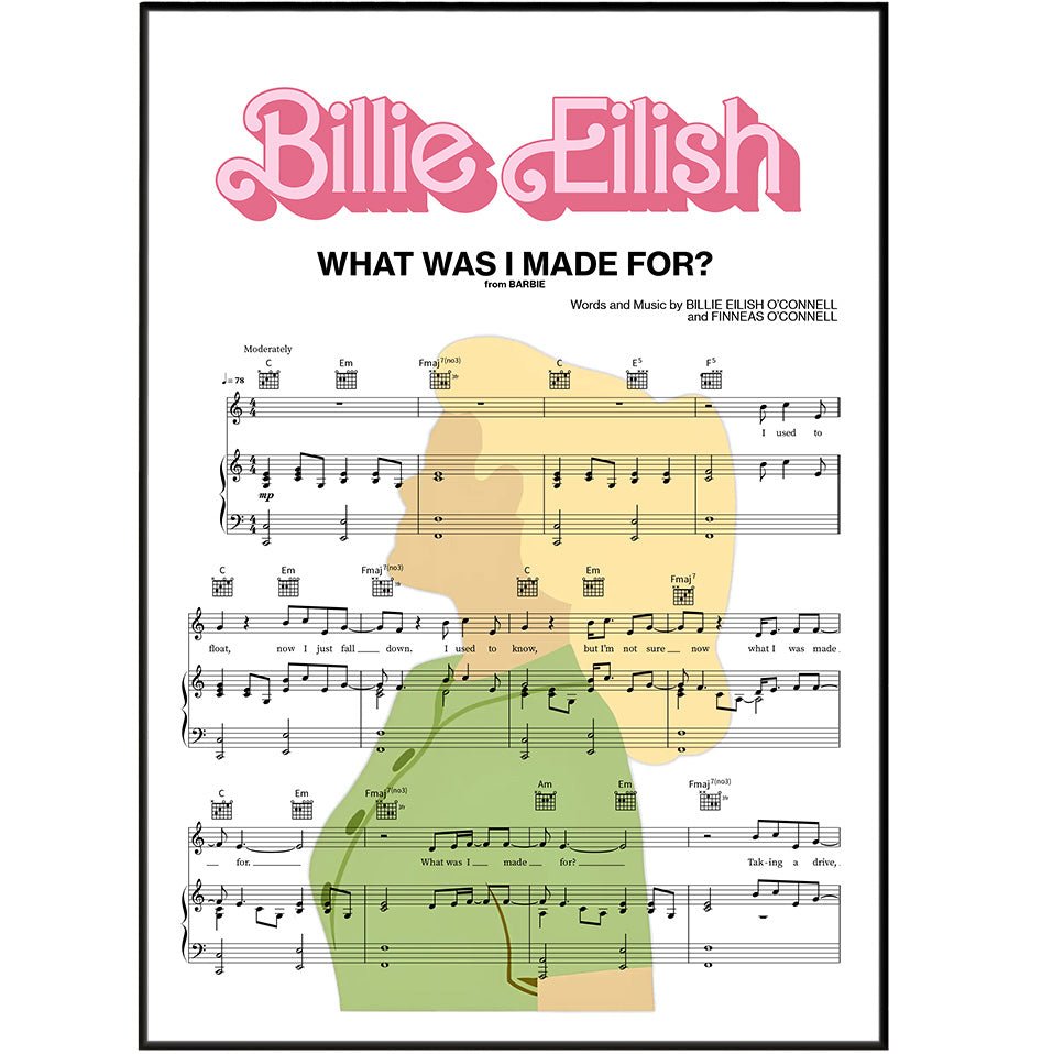 Billie Eilish What Was I Made For? Poster - 98typesMusic