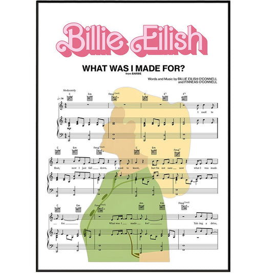Billie Eilish What Was I Made For? Poster - 98typesMusic