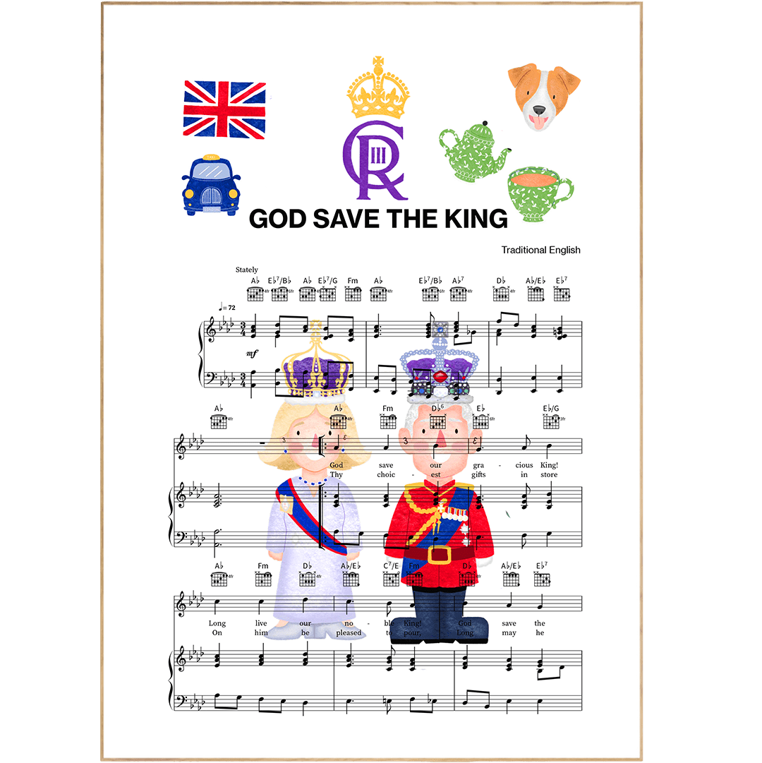 GOD SAVE THE KING Poster - 98typesMusic