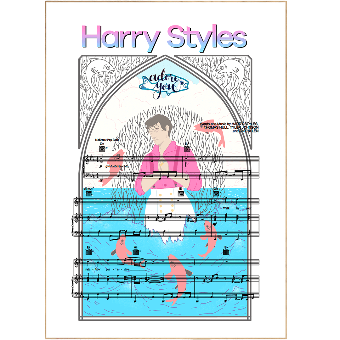 Harry Styles ~ Adore You Song Music Print - 98typesMusic