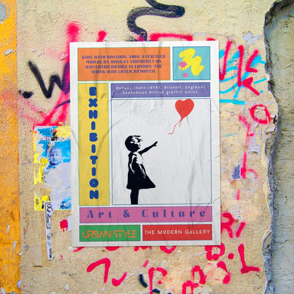 BALLON GIRL Street Art Poster - 98typesNew Street Art