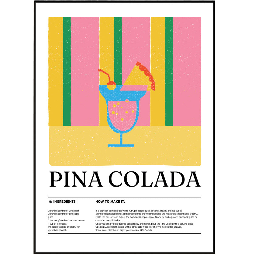 Piña Colada Cocktail Posters