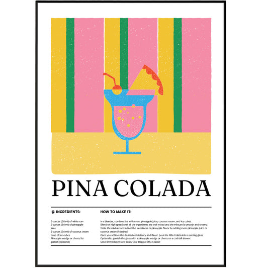 Piña Colada Cocktail Posters
