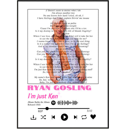 Ryan Gosling – I’m Just Ken Poster