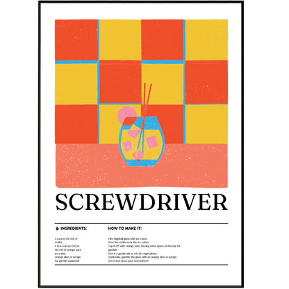Screwdriver Cocktail Posters