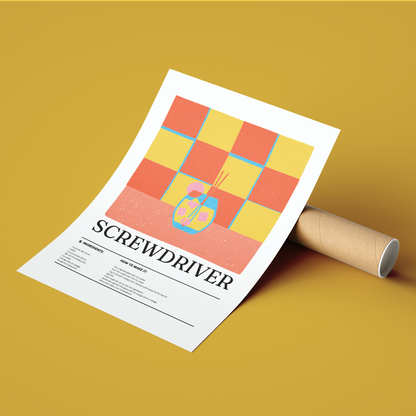 Screwdriver Cocktail Posters