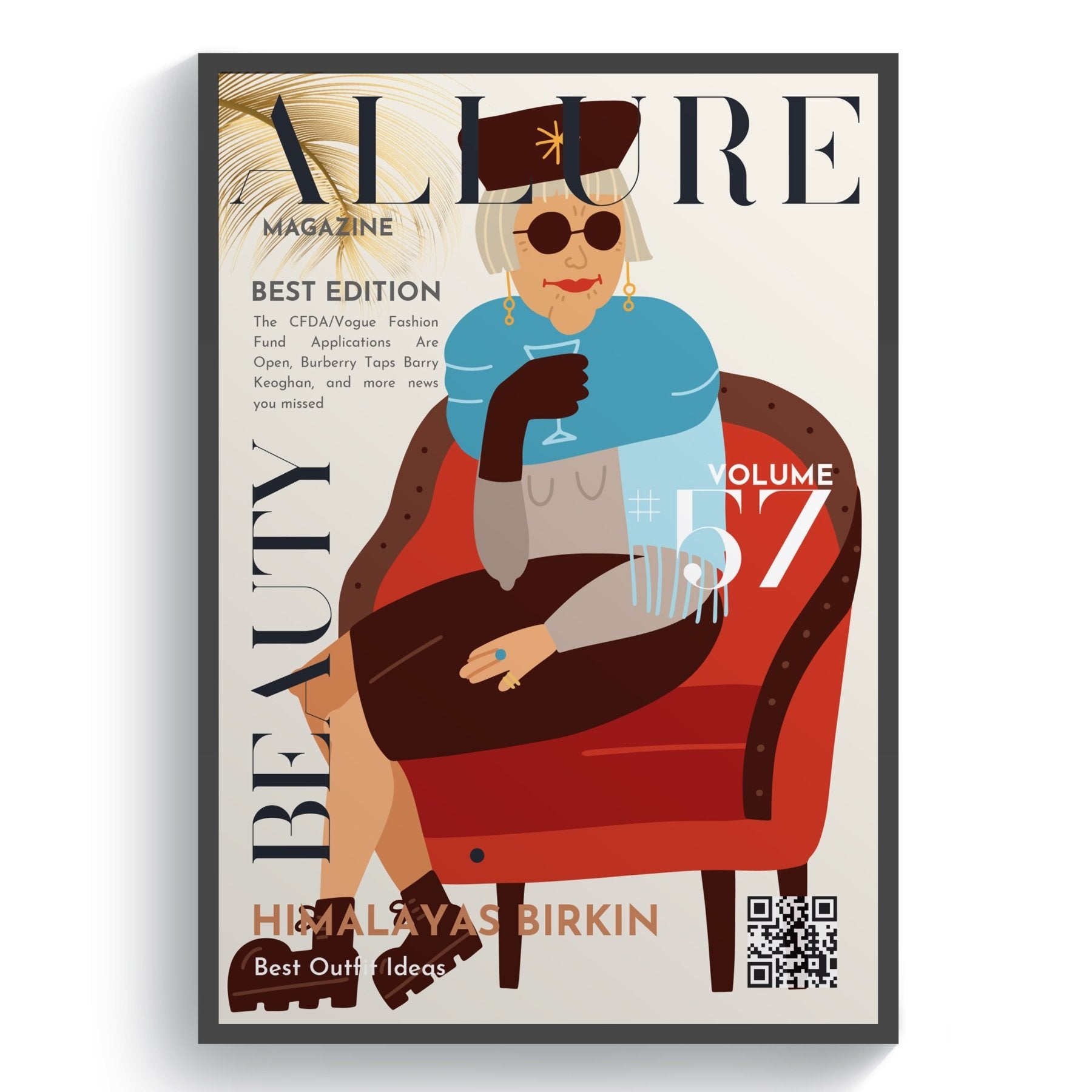 Allure 57 Magazine Cover Posters - 98typessong lyric prints